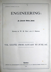 Book, Engineering: an illustrated weekly journal, 1884 (exact)
