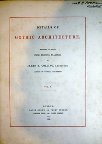 Book, Details of Gothic Architecture, 1852 (exact)