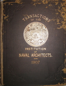 Book, Transactions of the Institution of Naval Architects, 1907 (exact)