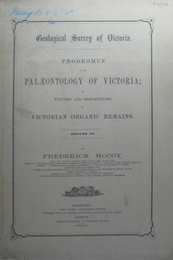Book, Prodromus of the Palaeontology of Victoria No iv, 1876 (exact)