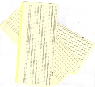 80 Column IBM Computer punch card