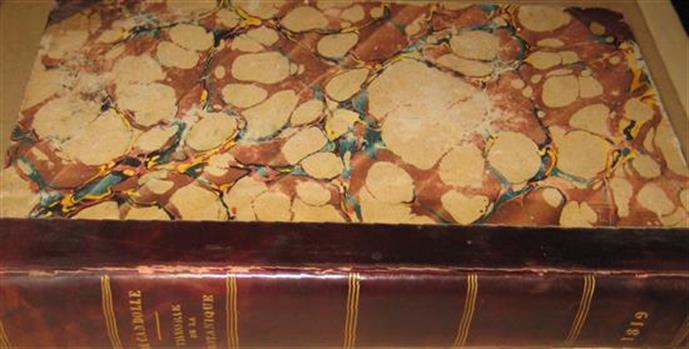 Book with leather spine