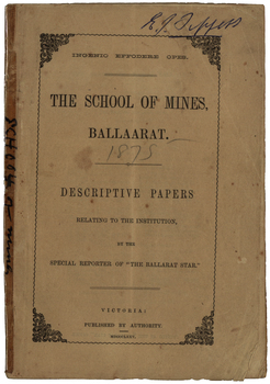 Cover of a printed booklet