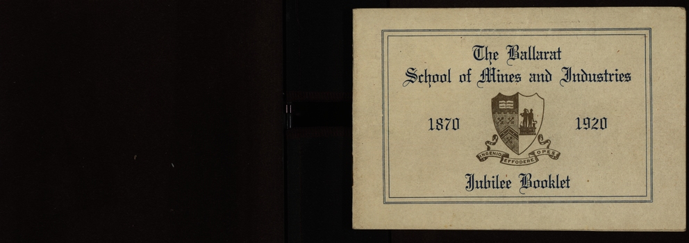 Page from The Ballarat School of Mines and Industries 1870-1920 Jubilee Booklet