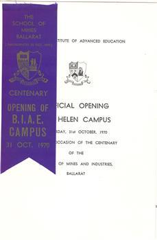 Printed programme with blue ribbon