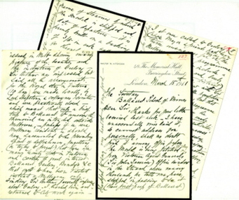 Letter - Correspondence, Letters from Walter M. Hitchcock concerning a model of a Ballarat tent (and more), 1911, 1911 (exact)