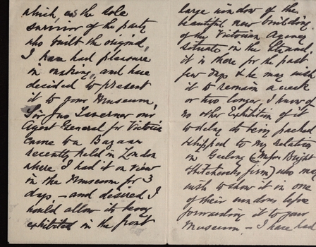 Letters from Walter M. Hitchcock concerning a model of a Ballarat tent (and more), 1911