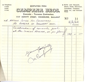 Minute Book, Eureka Stockade Memorial Park Committee Minute Book No 7, 1957 - 1964