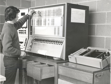 A man at an analog computer