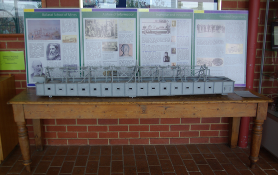 Model on display at School of Mines Ballarat