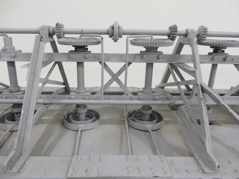 Side view of gears used in the Edwards Ore Reduction Furnace Model