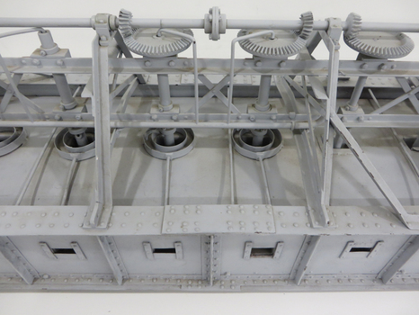 Top view of gears used in the Edwards Ore Reduction Furnace Model