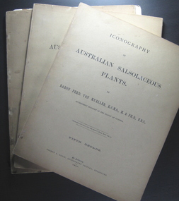 Book, Ferdinand Von Mueller, Iconography of Australian Salsolaceous Plants, 1889 and 1890