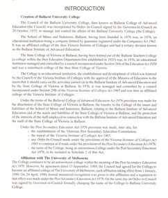 Creation of Ballarat University College