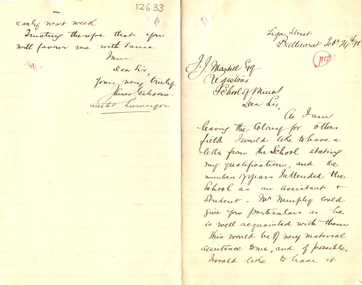 document, Letter from Mr Gibson to Frederick Martell
