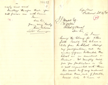 document, Letter from Mr Gibson to Frederick Martell