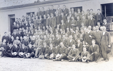 A group of students