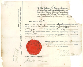 Certificates, Death Sentence certificates for Ballarat Gaol
