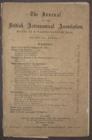 Book, E. Walter Maunder, The Journal of the British Astronomical Association, Vol VII, No. 2, 24/12/1896