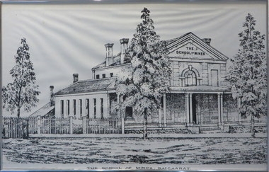 Framed image, Ballarat School of Mines (formerly Ballarat Circuit Court House)