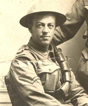 Detail of Ray Blight in army uniform