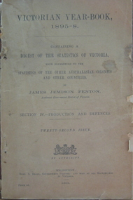 Book, Robert S. Brain, Government Printer, Victorian Year Book 1895-8, 1901