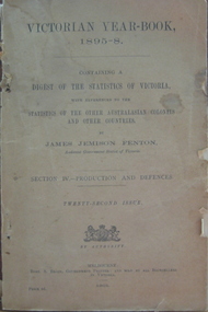 Book, Robert S. Brain, Government Printer, Victorian Year Book 1895-8, 1901
