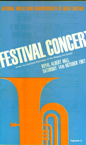 Booklet, The Ashley Press, National Brass Band Chanpionships of Great Britain Festival Concert, 14 October 1967