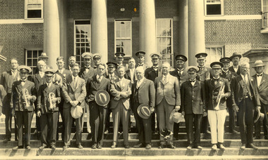 Photograph, Australian Band Championship Bandmasters and Officials, Maryborough, Queensland, Easter 1932