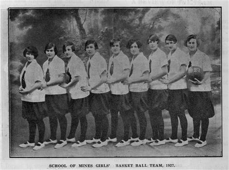 Nine girls in sport uniform