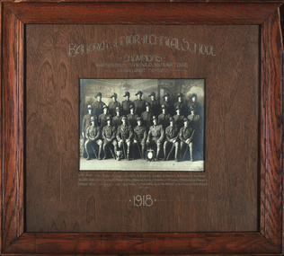Photograph, Ballarat Junior Technical School Senior Cadet Team, 1918