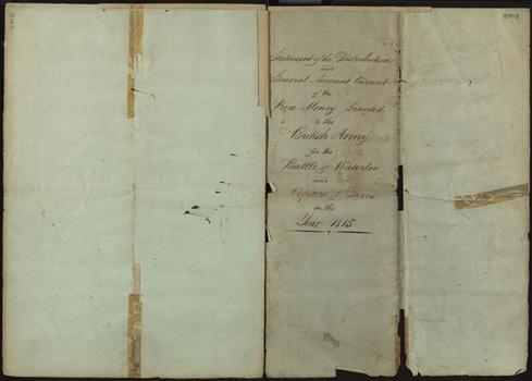 Handwritten antique document associated with the Battle of Waterloo