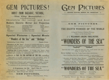 Printed double sided theatre advertisement