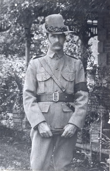 Man in a Victorian regimental uniform