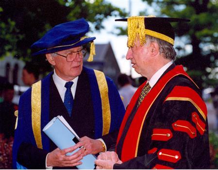 Two men in academic regalia