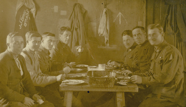 Postcard - photographic, Harry Holmes' battalion