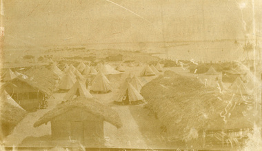 Photograph - sepia, Australian Army Camp, 20 20/05/1916