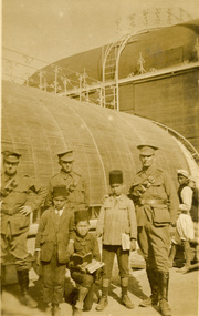 Postcard - photographic, Australian Soldiers with Egyptian Boys