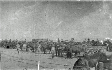 Photograph - sepia, Australian Army Supply Depot ?