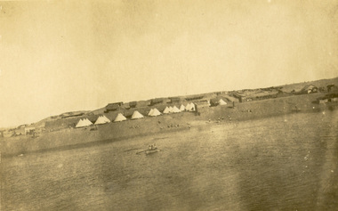 Photograph - Sepia Postcard, Suez Canal Camp, c1916