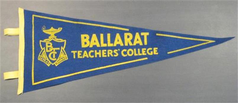 Blue felt pennant