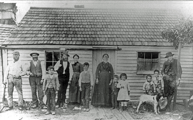 Photograph - black and white, Beasley Family