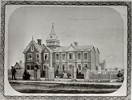 Double storey building with tower