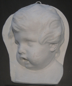 Plaster cast of a child's face
