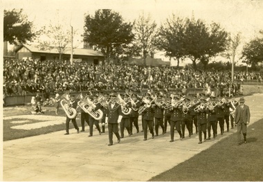 Photograph - Black and White, Ballarat Soldiers Memorial Band, 1932