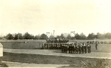 Photograph - Black and White, City of Ballarat Brass Band  at South Street Competitions, 1921, 1921
