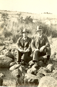 Photograph - Black and White, Frank Wright and Friend, circa late 1920's