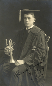 Photograph - Black and White, Frank Wright in Academic Gown, 7/6/1919