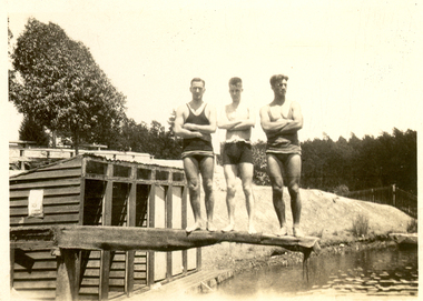 Photograph - Photograph - Black and White, Frank Wright, Jack Cartasso and Jack Zilles at Creswick, 3/2/1930
