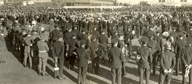 Photograph - Black and White, Massed Brass Bands, Dunedin, 1933